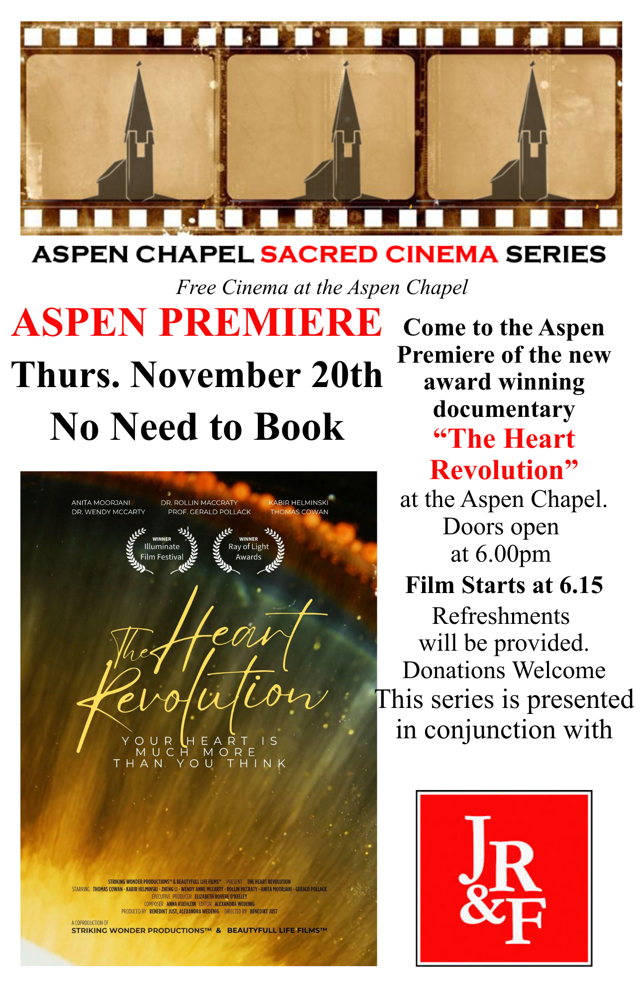 Aspen Film Premiere of The Heart Revolution - Nov 20th