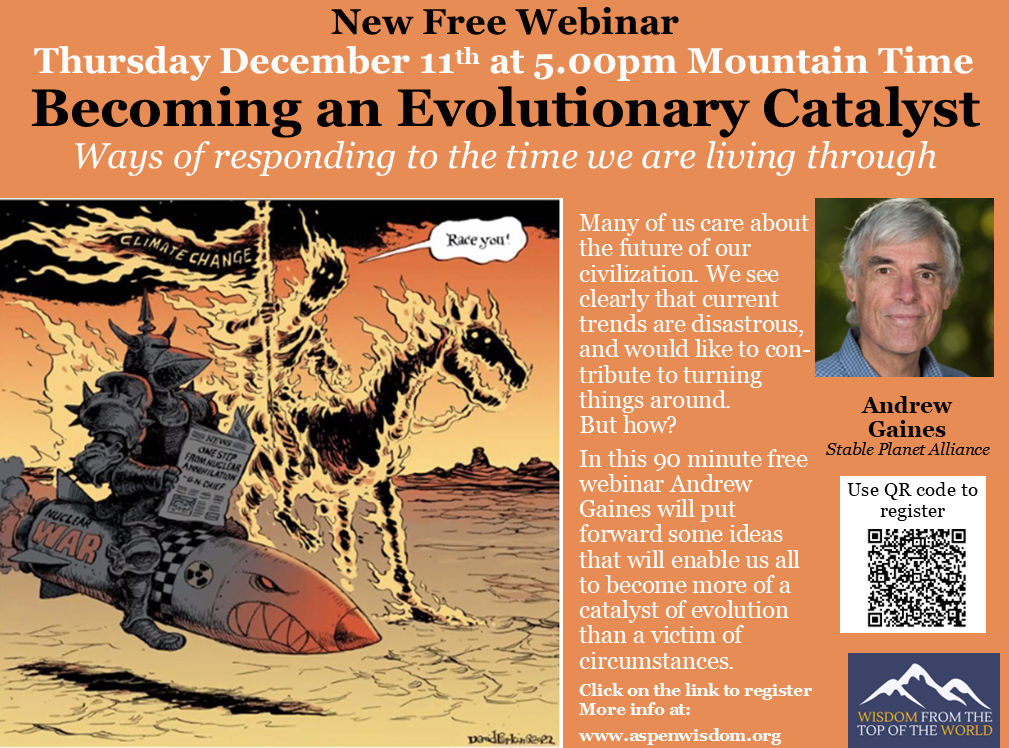 New Webinar on responding to world crisis